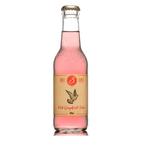 Three Cents Pink Grapefruit Soda - Trekantens Is